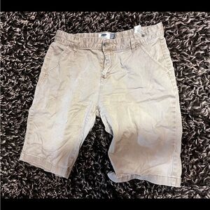 Old Navy Tan Casual Shorts Flat Front Knee Length